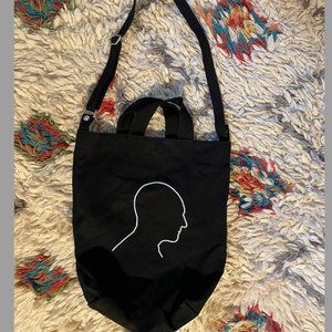 Embroidered BAGGU Duck Bag Black